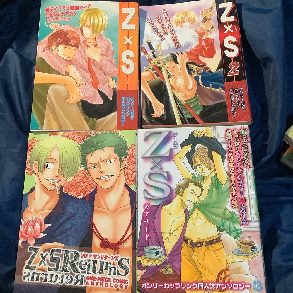 Zoro x Sanji ZxS Only One Coupling manga Doujinshi Anthology lot of 4 volumes